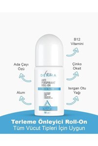 Hayderma Pudrasız Ter Önleyici Antiperspirant Roll-On Unisex Deodorant 50 ml