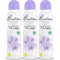 Emotion Detox Floral Pudrasız Ter Önleyici Sprey Kadın Deodorant 3x150 ml
