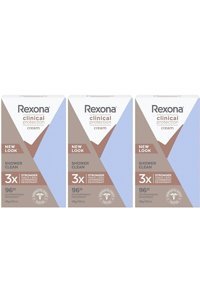 Rexona Shower Clean Pudrasız Ter Önleyici Antiperspirant Stick Kadın Deodorant 3x45 ml
