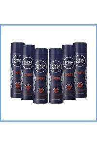 Nivea Sport Pudrasız Ter Önleyici Antiperspirant Sprey Erkek Deodorant 6x150 ml