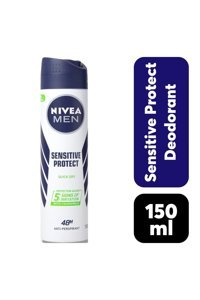 Nivea Sensitive Protect Pudrasız Ter Önleyici Antiperspirant Sprey Erkek Deodorant 150 ml