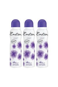 Emotion Violet Pudrasız Ter Önleyici Sprey Kadın Deodorant 3x150 ml