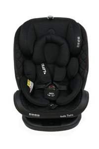 Kraft Safe Turn Isofixli 360 Derece Dönen 0-36 kg Yatabilen Yükseklik Ayarlı Çift Yönlü Oto Koltuğu Siyah