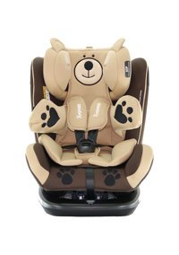 Yoyko Bear Isofixli-Emniyet Kemerli 360 Derece Dönen 0-36 kg Yatabilen Yükseklik Ayarlı Çift Yönlü Oto Koltuğu Kahverengi