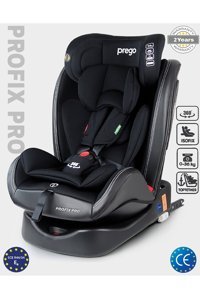Prego Pro Fix Pro Signal Isofixli-Emniyet Kemerli 360 Derece Dönen 0-36 kg Yatabilen Yükseklik Ayarlı Çift Yönlü Oto Koltuğu Siyah