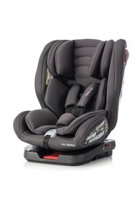 Uni Baby Cool Fix Isofixli-Emniyet Kemerli 360 Derece Dönen 0-36 kg Yatabilen Yükseklik Ayarlı Çift Yönlü Oto Koltuğu Gri