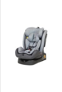 Baby Door Isofixli-Emniyet Kemerli 360 Derece Dönen 0-36 kg Yatabilen Yükseklik Ayarlı Çift Yönlü Oto Koltuğu Gri