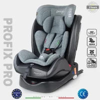 Prego Pro Fix Pro Isofixli-Emniyet Kemerli 360 Derece Dönen 0-36 kg Yatabilen Yükseklik Ayarlı Çift Yönlü Oto Koltuğu Gri