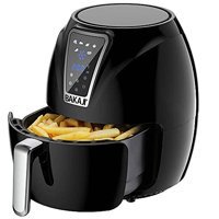 Bakajı Airfryer 3.2 Lt Tek Hazneli Izgara Yapan Led Ekranlı Yağsız Sıcak Hava Fritözü Siyah