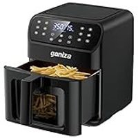 Ganiza ‎AF60 Airfryer 11 lt Tek Hazneli Izgara Yapan Yağsız Sıcak Hava Fritözü Siyah