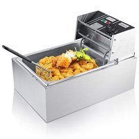 Ejoyous 6 lt Tek Hazneli Yağlı Fritöz Gri