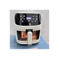 Coco Airfryer 6 lt Tek Hazneli Izgara Yapan Led Ekranlı Yağsız Sıcak Hava Fritözü Beyaz