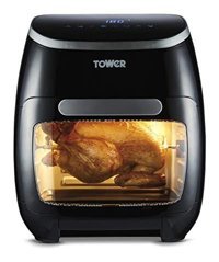 Tower T17039 Airfryer 11 lt Tek Hazneli Izgara Yapan Yağsız Sıcak Hava Fritözü Siyah
