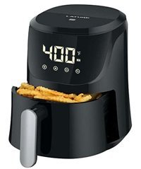 Lature 4.2 Qt Airfryer 4.2 lt Tek Hazneli Led Ekranlı Yağsız Sıcak Hava Fritözü Siyah
