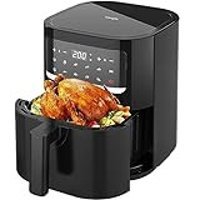 Iceagle Kdf-562D Airfryer 5.5 lt Tek Hazneli Izgara Yapan Led Ekranlı Yağsız Sıcak Hava Fritözü Siyah