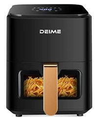 Deime Airfryer 4.2 lt Tek Hazneli Led Ekranlı Yağsız Sıcak Hava Fritözü Siyah