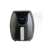 Qich Airfryer 5 lt Tek Hazneli Izgara Yapan Led Ekranlı Yağsız Sıcak Hava Fritözü Gri