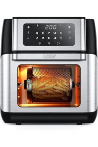Innsky Airfryer 10 lt Tek Hazneli Izgara Yapan Led Ekranlı Sıcak Hava Fritözü Gri