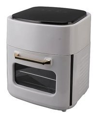 Luqeeg Airfryer 15 lt Tek Hazneli Led Ekranlı Yağsız Sıcak Hava Fritözü Gri