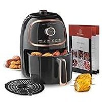 Misterchef Vortx Airfryer 2 lt Tek Hazneli Izgara Yapan Led Ekranlı Yağsız Sıcak Hava Fritözü Siyah