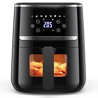 Belect ‎B0BRR7SYD8 Airfryer 4.5 lt Tek Hazneli Led Ekranlı Yağsız Sıcak Hava Fritözü Siyah