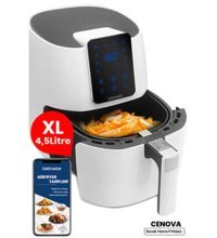 Goldmaster Cenova Airfryer 4.5 lt Tek Hazneli Izgara Yapan Yağsız Sıcak Hava Fritözü Beyaz