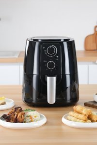 İly Acr Gurme Plus Xl Airfryer 5.5 lt Tek Hazneli Izgara Yapan Led Ekranlı Yağsız Sıcak Hava Fritözü Siyah