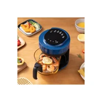 Sanlindou Airfryer 2 lt Tek Hazneli Led Ekranlı Yağsız Sıcak Hava Fritözü Mavi