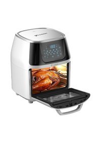 Yasomi Y88 Airfryer 8 lt Tek Hazneli Izgara Yapan Led Ekranlı Yağsız Sıcak Hava Fritözü Beyaz