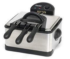 Bestron Family Cool Zone 4 lt Üçlü Hazneli Yağlı Fritöz Gri