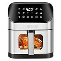 Deime Airfryer 6.2 lt Tek Hazneli Led Ekranlı Yağsız Sıcak Hava Fritözü Gri