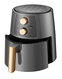 Cofepy Airfryer 4.2 lt Tek Hazneli Izgara Yapan Yağsız Sıcak Hava Fritözü Gri