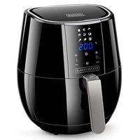 Black Decker BXAF3500E Airfryer 3 lt Tek Hazneli Led Ekranlı Yağsız Sıcak Hava Fritözü Siyah