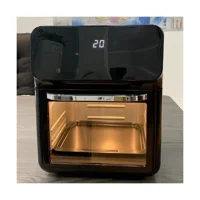 Eco Airfryer 0.9 lt Tek Hazneli Izgara Yapan Led Ekranlı Sıcak Hava Fritözü Siyah