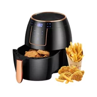 Buyfun Airfryer 5.5 lt Tek Hazneli Led Ekranlı Yağsız Sıcak Hava Fritözü Siyah
