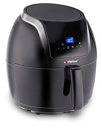 Alpina Airfryer 5 lt Tek Hazneli Izgara Yapan Yağsız Sıcak Hava Fritözü Siyah