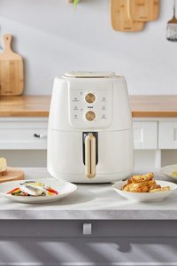 Karaca Air Pro Cook Manuel XL Airfryer 4 lt Tek Hazneli Izgara Yapan Sıcak Hava Fritözü Krem