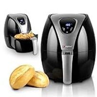 Alpina Airfryer 2.4 lt Tek Hazneli Izgara Yapan Led Ekranlı Sıcak Hava Fritözü Siyah