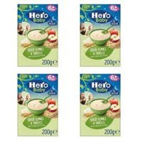 Hero Baby Gece Tahıllı Elmalı Tahıllı Sütlü Kaşık Maması 4x200 gr