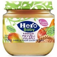 Hero Baby Tahılsız Glutensiz Meyveli Yulaflı Kavanoz Maması 24x125 gr