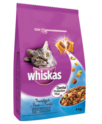 Whiskas Sebzeli Ton Balıklı Tahıllı Yetişkin Kuru Kedi Maması 4 kg