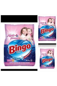 Bingo Matik Konsantre Renkliler ve Beyazlar İçin 90 Yıkama Toz Deterjan 3x4.5 kg