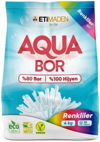 Eti Maden Aqua Bor Renkliler İçin 26 Yıkama Toz Deterjan 4 kg