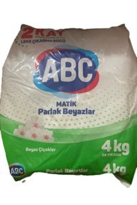 Abc Beyaz Çiçekler Matik Beyazlar İçin 26 Yıkama Toz Deterjan 4 kg