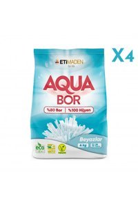Eti Maden Aqua Bor Beyazlar İçin 104 Yıkama Toz Deterjan 4x4 kg