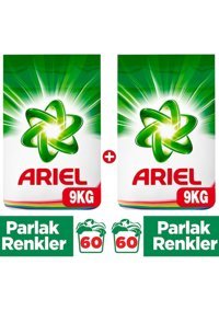 Ariel Renkliler İçin 120 Yıkama Toz Deterjan 2x9 kg