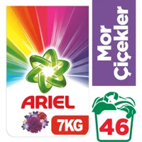 Ariel Mor Çiçekler Renkliler ve Beyazlar İçin 46 Yıkama Toz Deterjan 7 kg