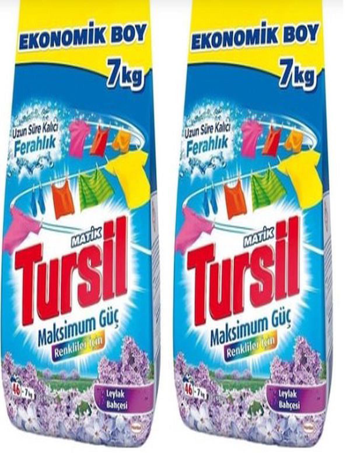 Tursil Matik Leylak Bahçesi Renkliler İçin 92 Yıkama Toz Deterjan 2x7 kg
