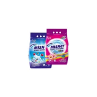 Misnet Renkliler ve Beyazlar İçin 120 Yıkama Toz Deterjan 2x9 kg