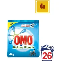 Omo Matik Active Beyazlar İçin 104 Yıkama Toz Deterjan 4x4 kg